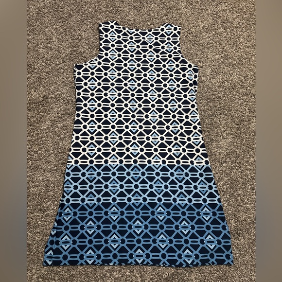 Charter Club Navy and White Patterned Midi Dress - Picture 6 of 7